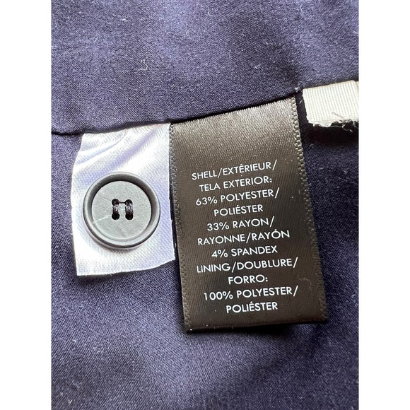 Womens Ann Taylor Collarless Navy Blazer Size 14 - Picture 7 of 9